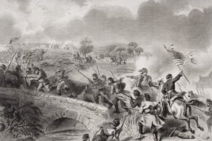 Indtagelsen af broen over Antietam Creek i slaget ved Antietam, Maryland, 1862
